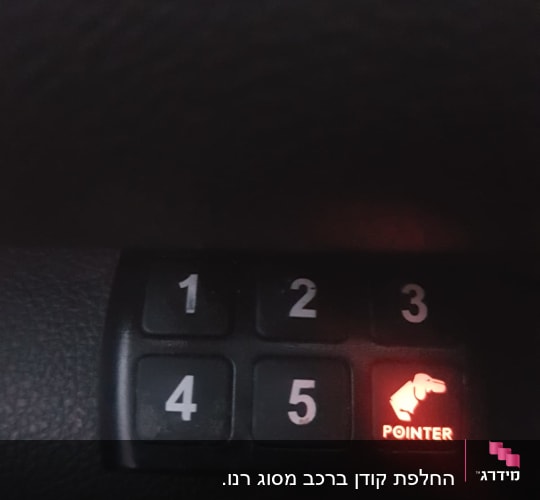 לוח מקשים עם מספרים ותאורה אדומה